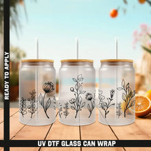 Load image into Gallery viewer, Premium UV DTF Wrap For Glass Cup 16oz Glass Cup Cute Stickers For Cups Gift Sticker Cup
