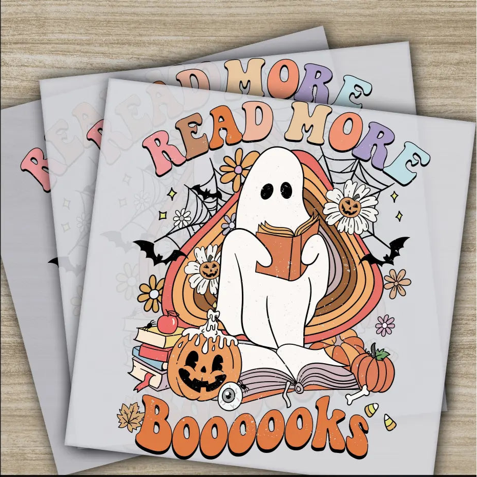 Read More Booooks Halloween Ready to Press Personalized DTF Transfers 100 Days Of School Gifts Heat Press DTF Transfers