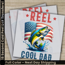 Load image into Gallery viewer, Reel Cool Dad Fathers Day Transfers Ready to Press Personalized DTF Transfers Father’s Day Gifts Heat Press DTF
