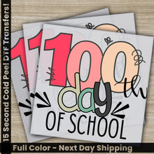 Load image into Gallery viewer, Retro Cute 100 Days Of School Transfers Ready to Press Personalized DTF Transfers 100 Days Of School Gifts Heat Press
