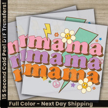 Load image into Gallery viewer, Retro Mama Daisy Peace Mother’s Day Transfers Ready to Press Personalized DTF Transfers Mother’s Day Gifts Heat
