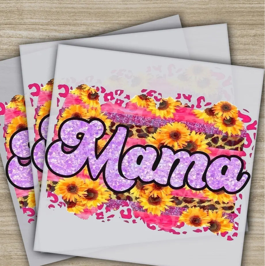 Retro Mama Mom Heart Mother’s Day Transfers Ready to Press Personalized DTF Transfers Mother’s Day Gifts Heat Press DTF