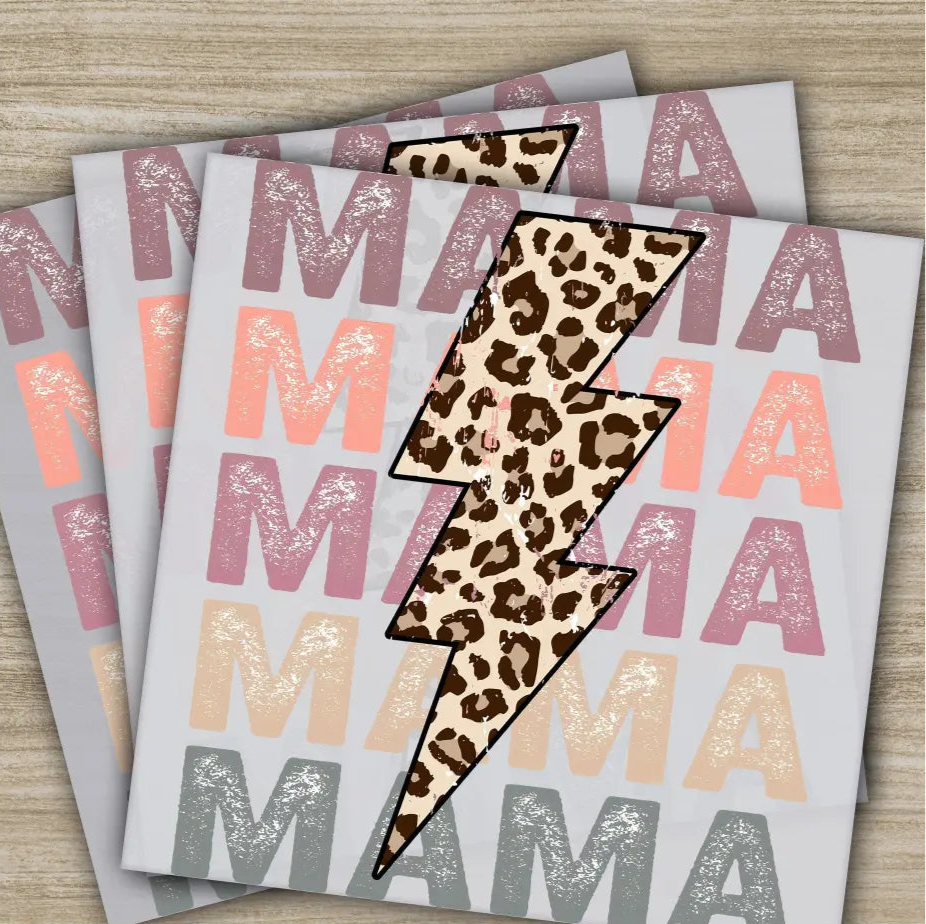 Retro Mama Mom Heart Mother’s Day Transfers Ready to Press Personalized DTF Transfers Mother’s Day Gifts Heat Press DTF