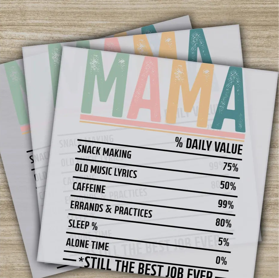 Retro Mama Mom Heart Mother’s Day Transfers Ready to Press Personalized DTF Transfers Mother’s Day Gifts Heat Press DTF