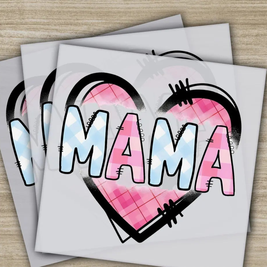 Retro Mama Mom Heart Mother’s Day Transfers Ready to Press Personalized DTF Transfers Mother’s Day Gifts Heat Press DTF