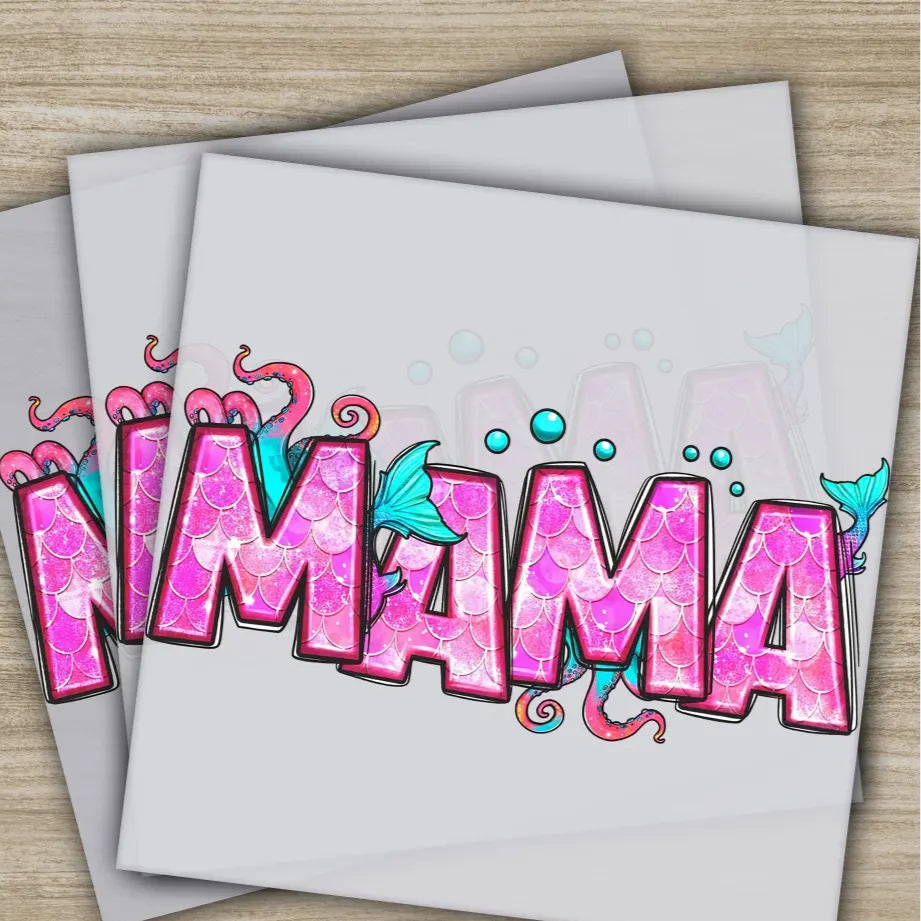 Retro Mama Mom Heart Mother’s Day Transfers Ready to Press Personalized DTF Transfers Mother’s Day Gifts Heat Press DTF