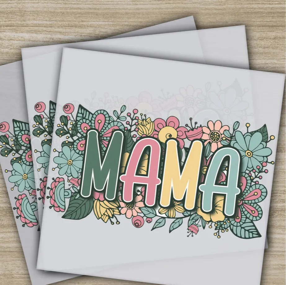 Retro Mama Mom Heart Mother’s Day Transfers Ready to Press Personalized DTF Transfers Mother’s Day Gifts Heat Press DTF