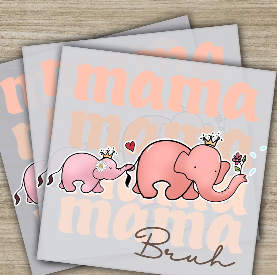 Retro Mama Mom Heart Mother’s Day Transfers Ready to Press Personalized DTF Transfers Mother’s Day Gifts Heat Press DTF