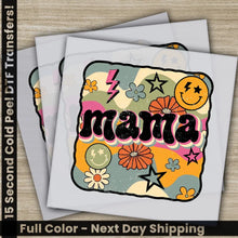 Load image into Gallery viewer, Retro Mama Mom Heart Mother’s Day Transfers Ready to Press Personalized DTF Transfers Mother’s Day Gifts Heat Press
