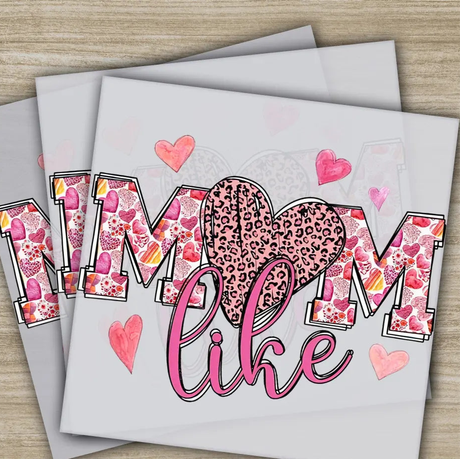 Retro Mama Mom Heart Mother’s Day Transfers Ready to Press Personalized DTF Transfers Mother’s Day Gifts Heat Press DTF