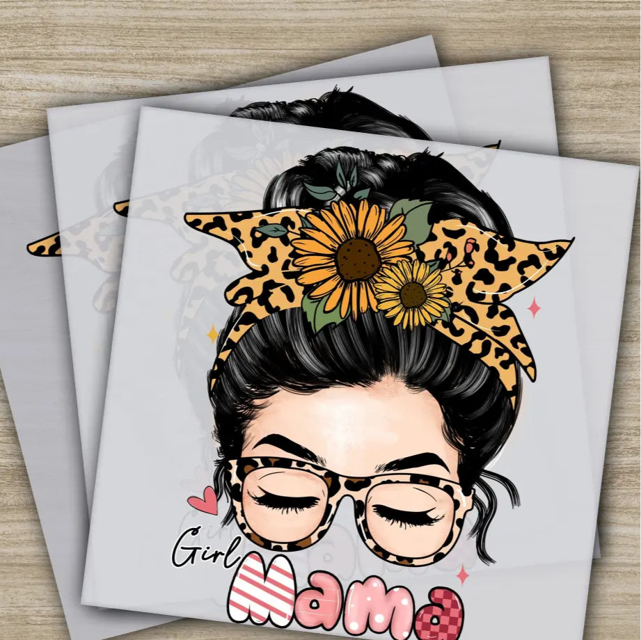 Retro Mama Mom Heart Mother’s Day Transfers Ready to Press Personalized DTF Transfers Mother’s Day Gifts Heat Press DTF