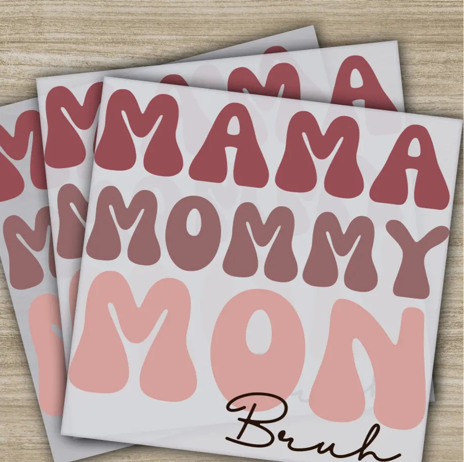 Retro Mama Mom Heart Mother’s Day Transfers Ready to Press Personalized DTF Transfers Mother’s Day Gifts Heat Press DTF