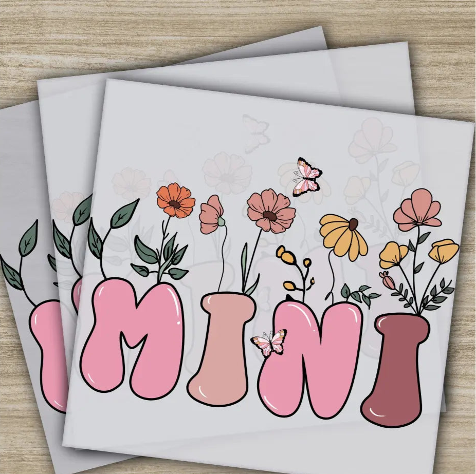 Retro Mama Mom Heart Mother’s Day Transfers Ready to Press Personalized DTF Transfers Mother’s Day Gifts Heat Press DTF