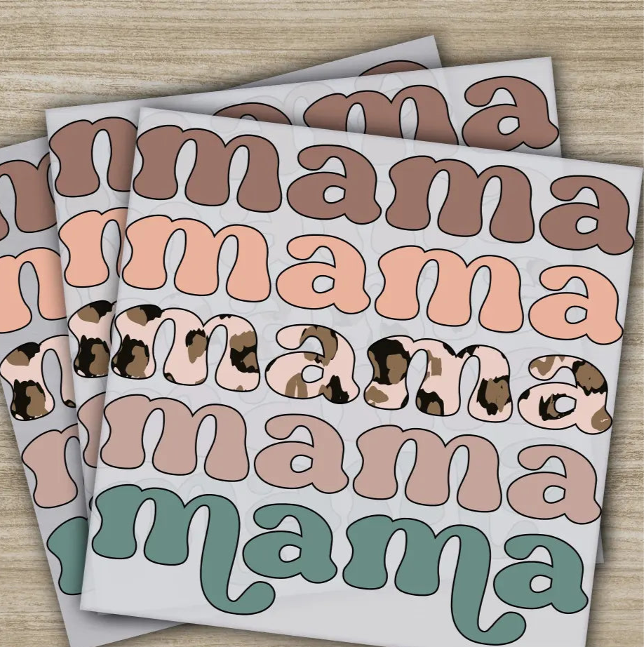 Retro Mama Mother’s Day Transfers Ready to Press Personalized DTF Transfers Mother’s Day Gifts Heat Press DTF Transfers