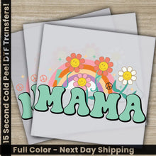 Load image into Gallery viewer, Retro Mama Peace Rainbow Mother’s Day Transfers Ready to Press Personalized DTF Transfers Mother’s Day Gifts Heat
