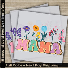 Load image into Gallery viewer, Retro Mama Wildflowers Mother’s Day Transfers Ready to Press Personalized DTF Transfers Mother’s Day Gifts Heat
