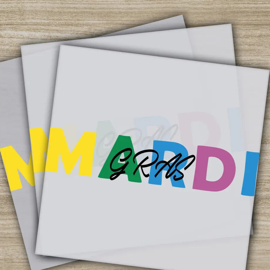 Retro Vintage Mardi Gras Transfers Ready to Press Personalized DTF Transfers Mardi Gras Gifts High Quality Heat Press