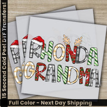 Load image into Gallery viewer, Rhonda Grandma Christmas DTF Transfers Ready to Press Personalized Gifts Direct to Film Sublimation Screen Prints Fast
