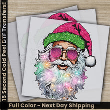 Load image into Gallery viewer, a close up of a card with a santa clause on it
