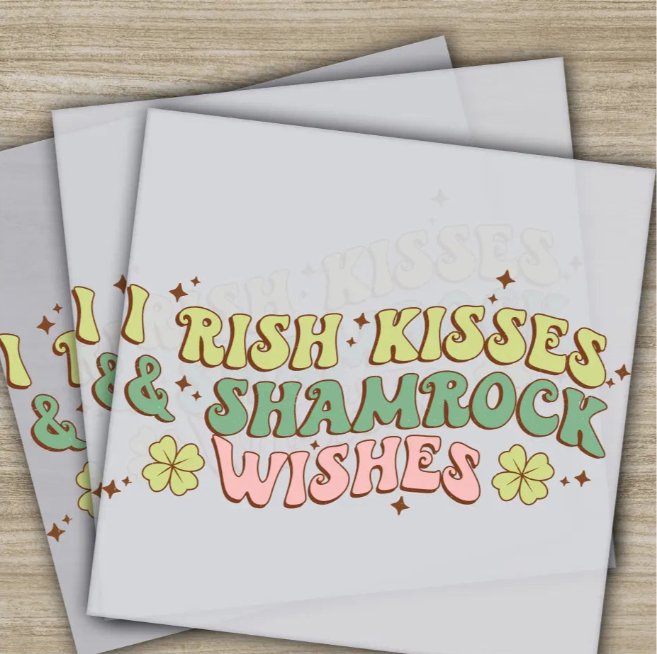 Shamrock Wishes Clever St. Patrick’s Day Transfer Ready to Press Personalized DTF Transfer St. Patrick’s Gift Heat