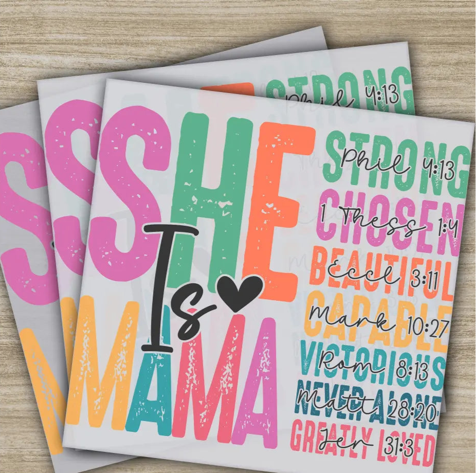 She is Mama Mom Gigi Mother’s Day Transfers Ready to Press Personalized DTF Transfers Mother’s Day Gifts Heat Press DTF