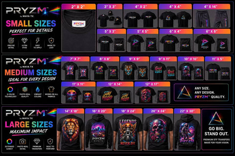PRYZM 9-Color Size by Size