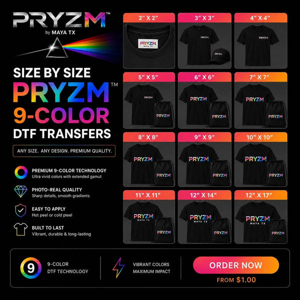 PRYZM 9-color DTF transfer