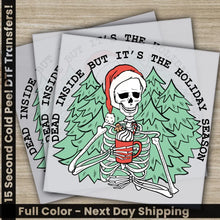 Load image into Gallery viewer, Skeleton Christmas DTF Transfers Ready to Press Personalized Gifts Direct to Film Sublimation Screen Prints Fast
