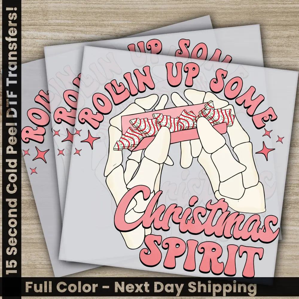 Skeleton Christmas DTF Transfers Ready to Press Personalized Gifts Direct to Film Sublimation Screen Prints Fast