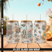 Load image into Gallery viewer, a set of three glasses with designs on them
