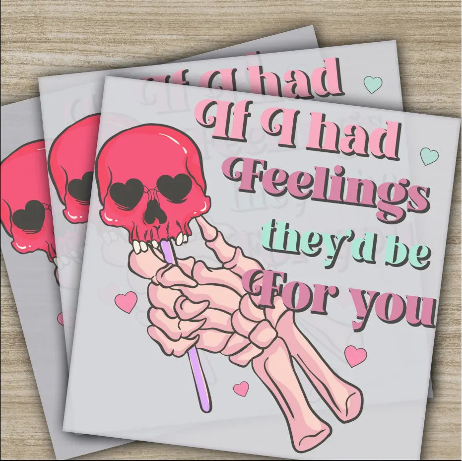 Skull Anti Valentine Valentine’s Day Transfers Ready to Press Personalized DTF Transfers Valentines Gifts Heat Press