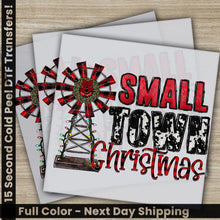 Load image into Gallery viewer, Small Town Christmas DTF Transfers Ready to Press Personalized Gifts Direct to Film Sublimation Screen Prints Fast
