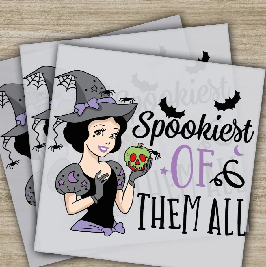 Spookiest Of Them All Halloween Transfers Ready to Press Personalized DTF Transfers For Family Gifts Heat Press DTF