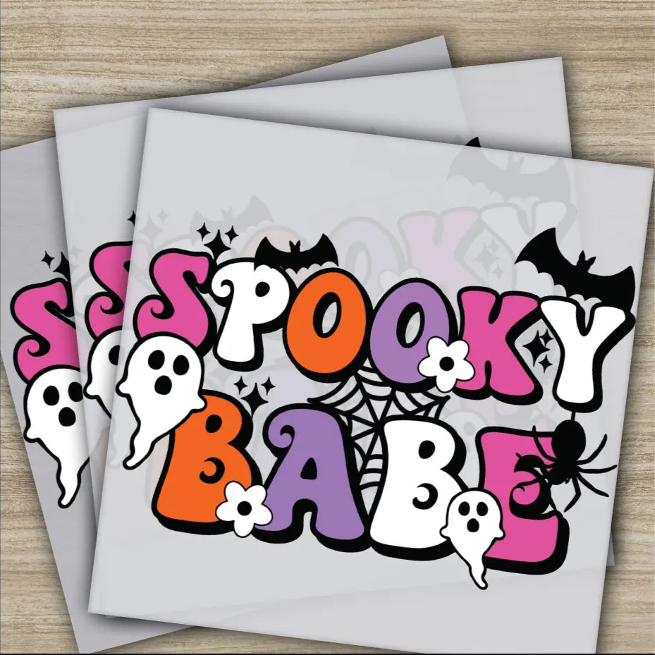 Spooky Babe Halloween Transfers Ready to Press Personalized DTF Transfers For Family Gifts Heat Press DTF Transfers