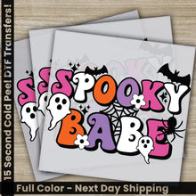 Load image into Gallery viewer, Spooky Babe Halloween Transfers Ready to Press Personalized DTF Transfers For Family Gifts Heat Press DTF Transfers
