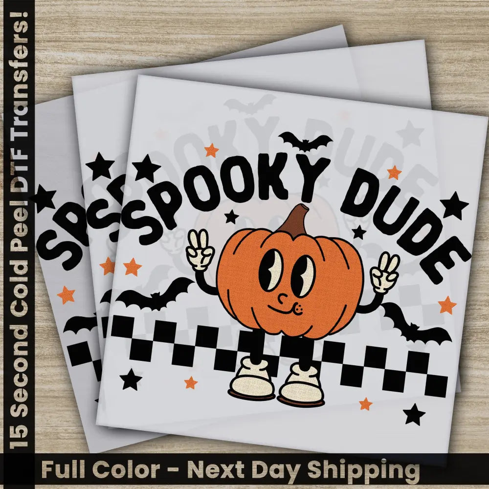 Spooky Dude Halloween Transfers Ready to Press Personalized DTF Transfers For Family Gifts Heat Press DTF Transfers