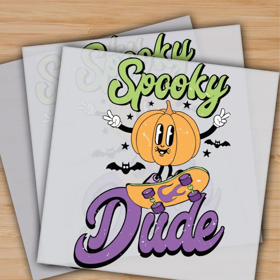 Spooky Dude Pumpkin Ready to Press Personalized Gifts Sublimation DTF Prints Trendy DTF Prints Ready for Press High