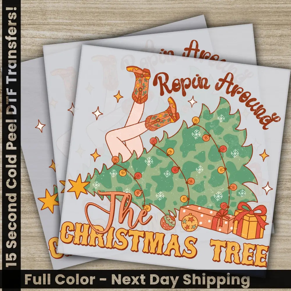 The Christmas Tree Ready to Press DTF Transfer Personalized Christmas Gifts High Quality DTF Fast Shipping