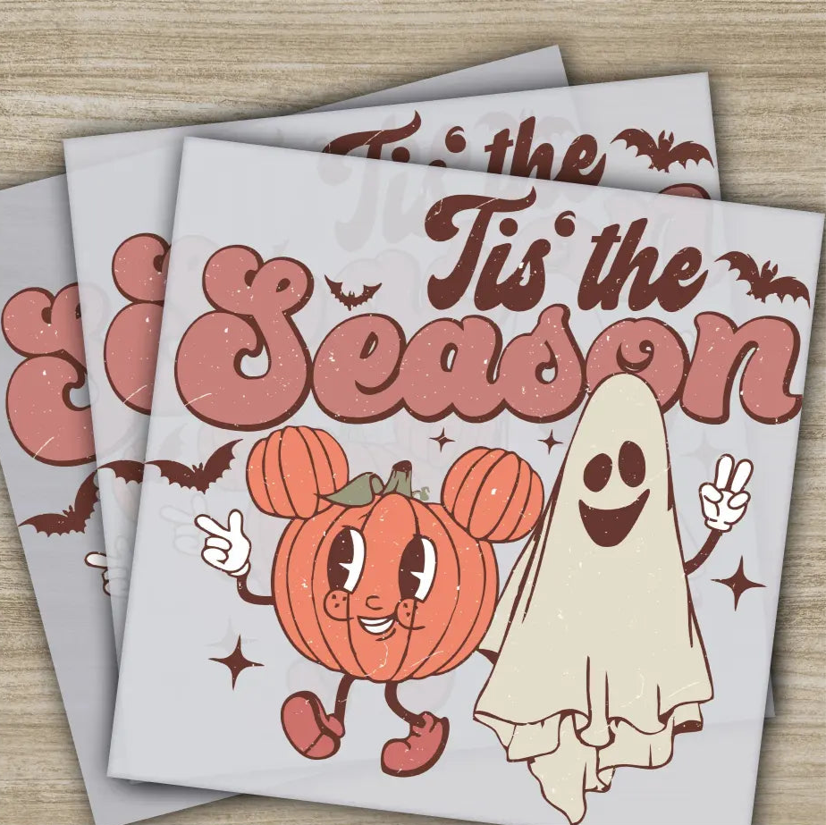 Tis’ The Season Halloween Transfers Ready to Press Personalized DTF Transfers For Family Gifts Heat Press DTF Transfers