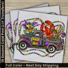 Load image into Gallery viewer, Truck Crewfish Mardi Gras Transfers Ready to Press Personalized DTF Transfers Mardi Gras Gifts High Quality Heat Press
