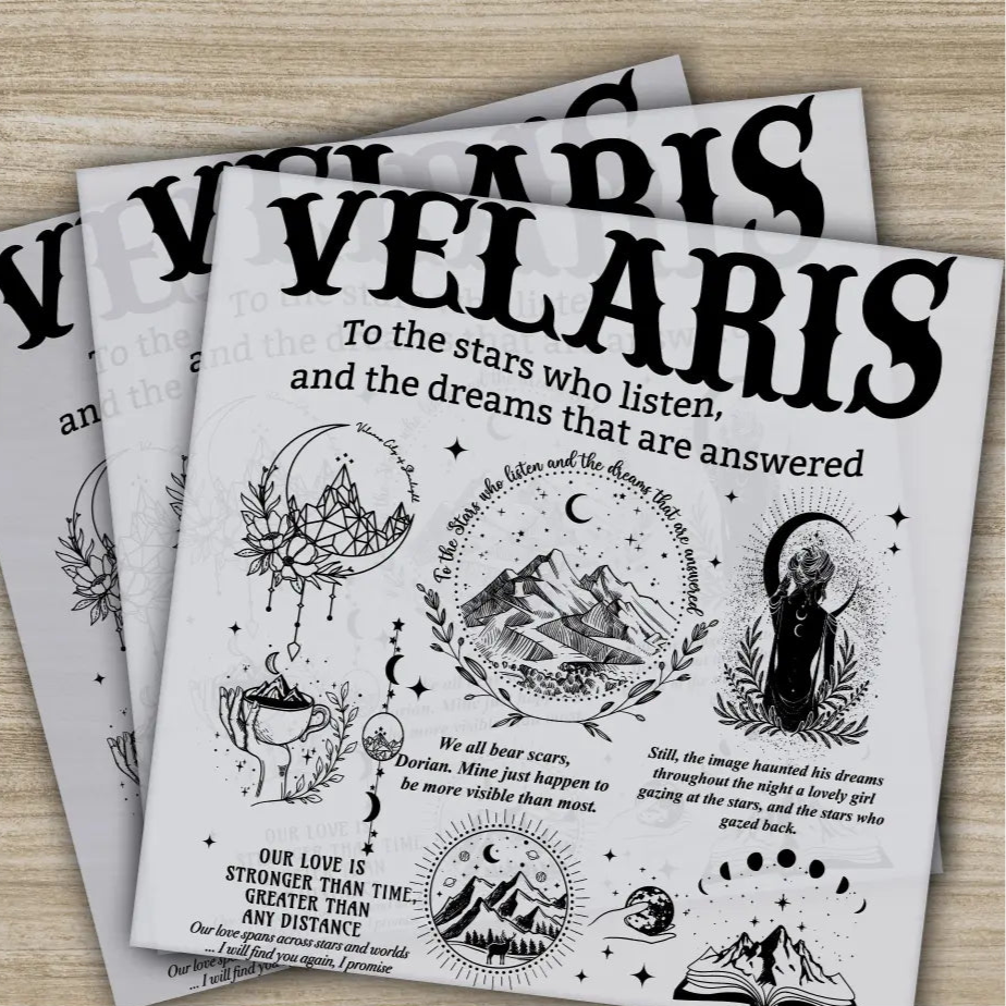 Velaris DTF Transfers City Of Starlight ACOTAR Merch Bookish Ready to Press Heat Press DTF Direct to Film Sublimation
