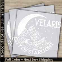 Load image into Gallery viewer, Velaris DTF Transfers City Of Starlight ACOTAR Merch Ready to Press Heat Press DTF Transfers Direct to Film Sublimation
