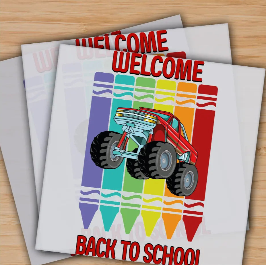 Welcome Back To School Ready to Press Personalized Gifts Sublimation DTF Prints Trendy DTF Prints Ready for Press High