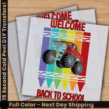 Load image into Gallery viewer, Welcome Back To School Ready to Press Personalized Gifts Sublimation DTF Prints Trendy DTF Prints Ready for Press High
