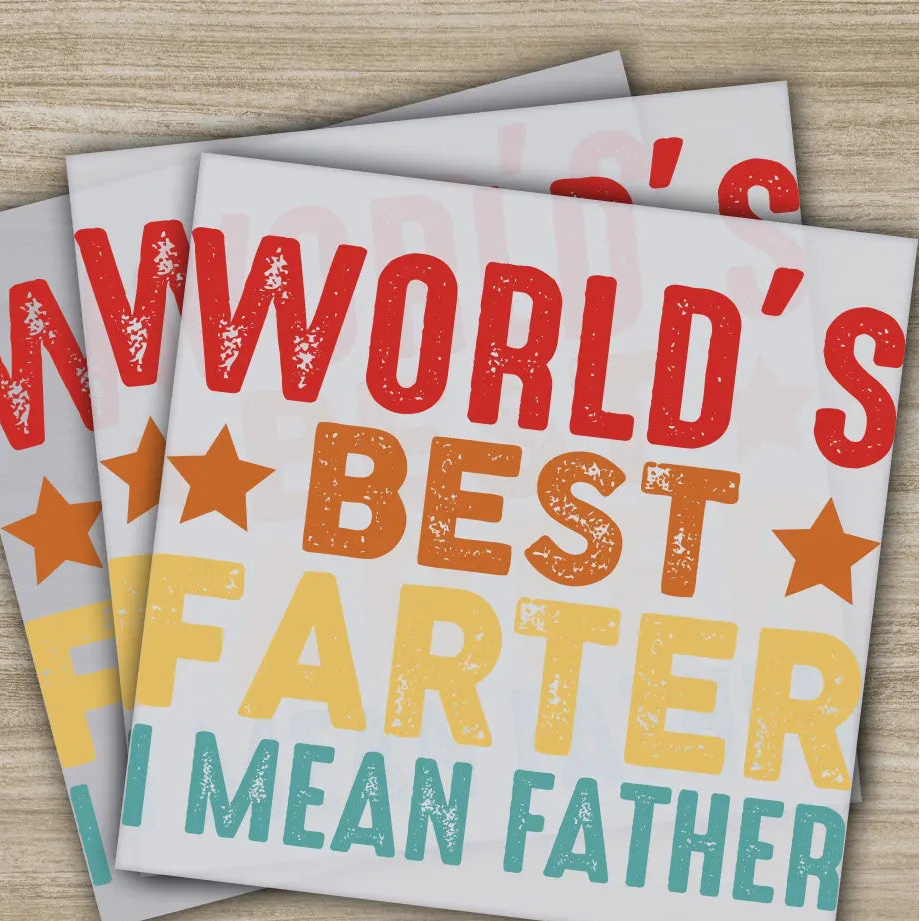 World’s Best Father Fathers Day Transfers Ready to Press Personalized DTF Transfers Father’s Day Gifts Heat Press DTF