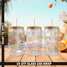 Load image into Gallery viewer, World’s Best Mom Mama UV DTF Wrap For Glass Cup 16oz Glass Cup Cute Stickers For Cups Gift Sticker Cup For Mama
