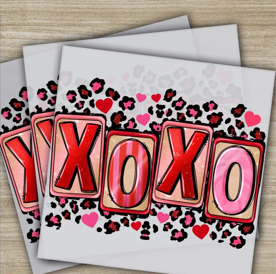 XOXO Love And Hugs Ready to Press Personalized DTF Transfers Valentines Gifts High Quality Heat Press DTF Transfers
