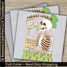 Load image into Gallery viewer, a skeleton drinking a beer from a glass