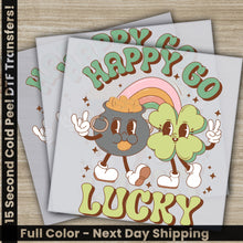 Load image into Gallery viewer, a pair of cards that say happy go lucky