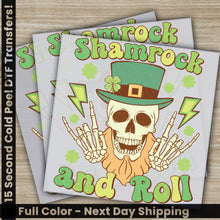 Load image into Gallery viewer, a pair of st patrick&#39;s day cards with a skull in a top hat